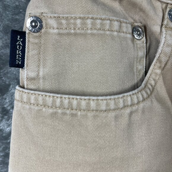 VTG Lauren Ralph Lauren Pants Mens Size 10 Beige Cotton Chino Tapered - Picture 4 of 11